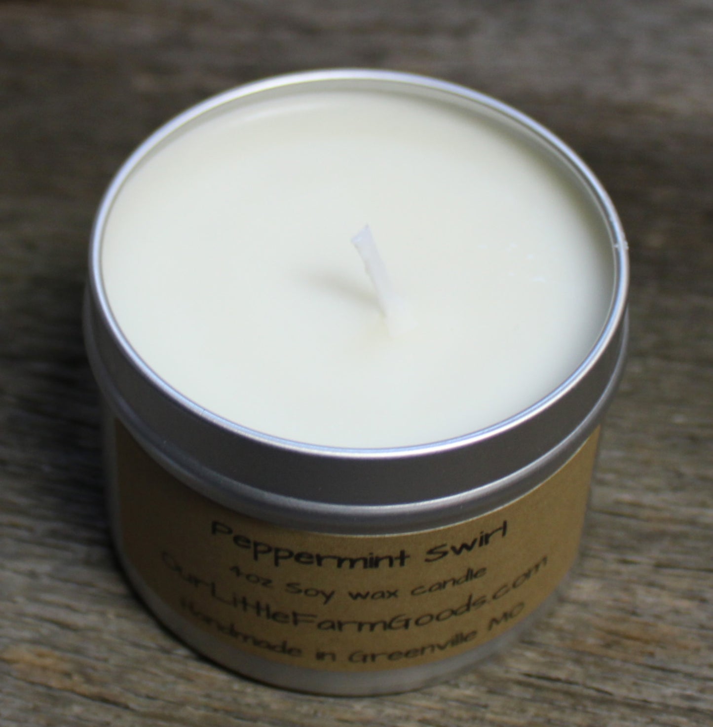 Peppermint Swirl Candle 4oz