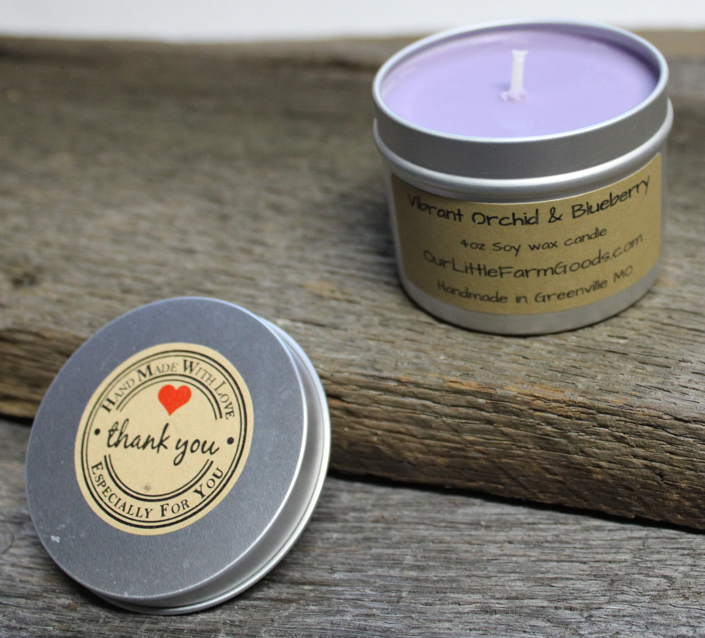 Vibrant Orchid Blueberry Candle 4oz